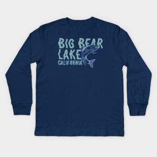 Big bear Lake fishing Kids Long Sleeve T-Shirt